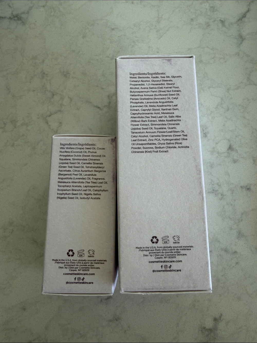 Cosmette Pure Clarity oil for acne & Clarity Clay Mask for acne